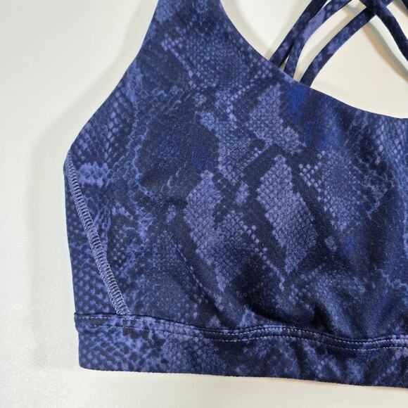 M VICTORIA'S SECRET Strappy Back Light Impact Sport Bra Bralette Sze M Snakeskin - Picture 3 of 8